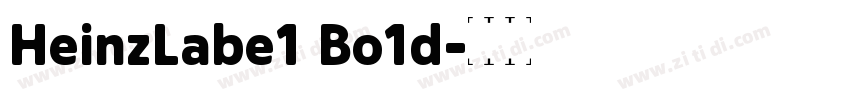 HeinzLabe1 Bo1d字体转换